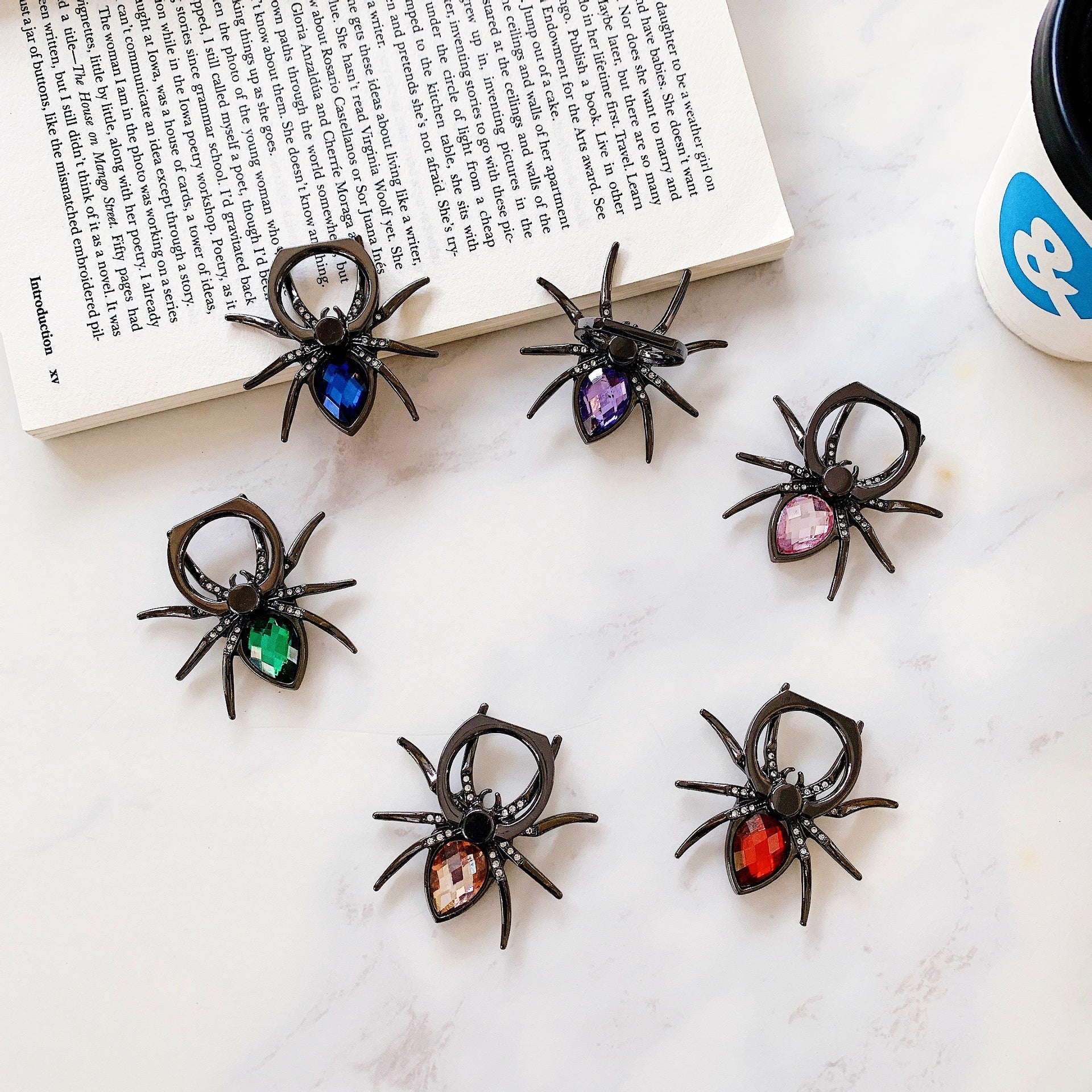 Soportes de teléfonos móviles de la araña de electroplatación de escritorio de escritorio al por mayor
